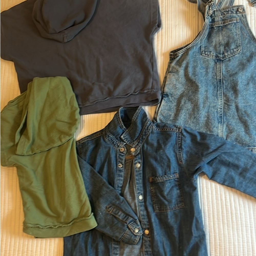 Denim and Hoodie Clothing Set